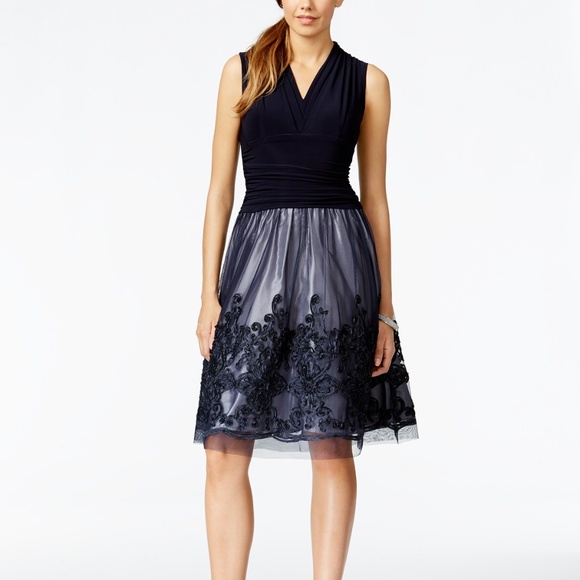 SL Fashions Dresses Sl Fashions Illusion Soutachetrim Party Dress